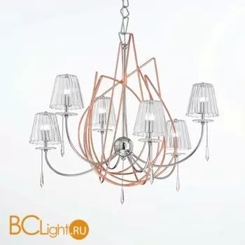 Люстра IDL Flame 524/6 pure steel and copper