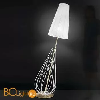 Торшер IDL Flame 524/1P velvet white + light gold / white organza