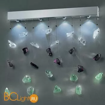 Настенный светильник IDL Futura 379/4A CRYSTAL + MULTICOLOURED