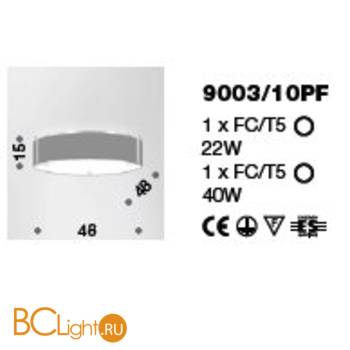 Потолочный светильник IDL Giove 9003/10PF black - Схема