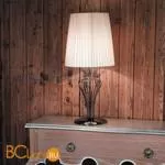 Настольная лампа IDL Glamour 583/1L black nickel / ivory plisse