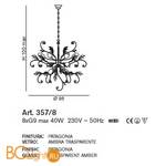 Люстра IDL Goccia 357/8 Patagonia V397/193/22 - Схема