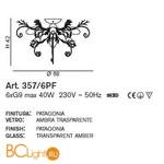 Потолочная люстра IDL Goccia 357/6PF Patagonia V397/193/22 - Схема