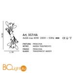 Бра IDL Goccia 357/4A Patagonia V397/193/22 - Схема