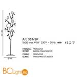 Торшер IDL Goccia 357/5P Patagonia V397/193/22 - Схема