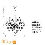 Люстра IDL Goccia 357/6C Ecru - Схема