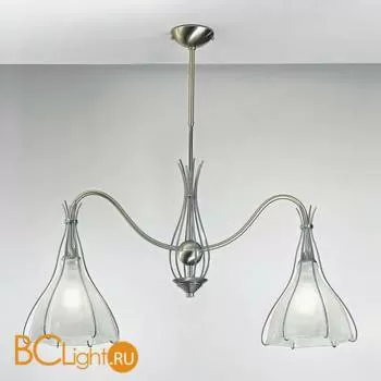 Потолочная люстра IDL Helium 336/2 SATIN NICKEL + CHROME SATIN WHITE