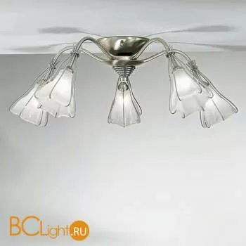 Потолочная люстра IDL Helium 336/5PF SATIN NICKEL + CHROME SATIN WHITE