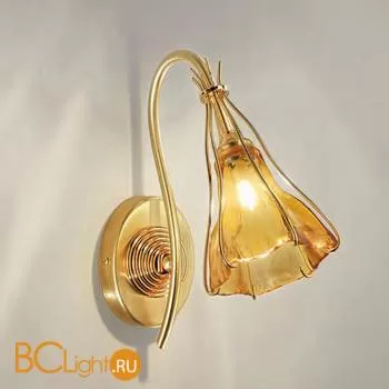 Бра IDL Helium 336/1A SATIN GOLD + GOLD AMBER