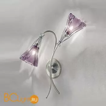 Бра IDL Helium 336/2A SATIN NICKEL + CHROME AMETHYST