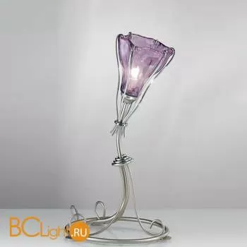 Настольная лампа IDL Helium 337/1L SATIN NICKEL + CHROME AMETHYST