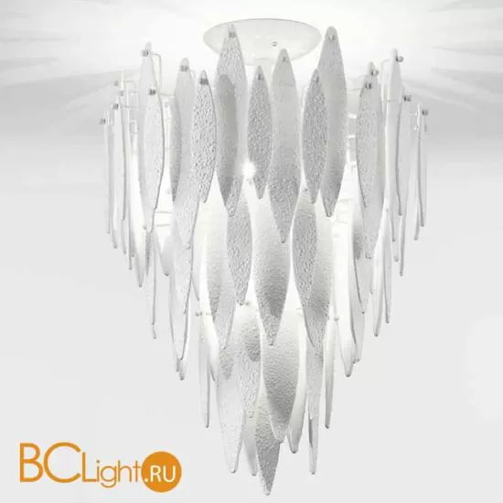 Потолочный светильник IDL Ice rain 507/10PF white Murano glass