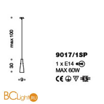Подвесной светильник IDL Inka 9017/1SP white - Схема