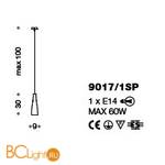 Подвесной светильник IDL Inka 9017/1SP white - Схема