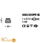 Потолочный светильник IDL Ischia 480/20PF/E black - Схема