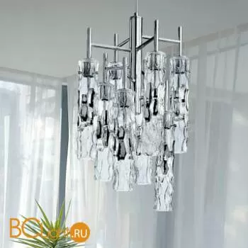 Люстра IDL Bamboo 423/8 chrome / Murano glass with chrome plated band