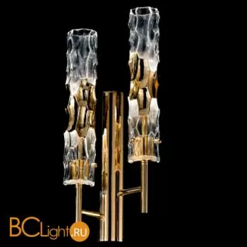 Бра IDL Bamboo 423/2ADX gold plated / Murano glass with gold plated band