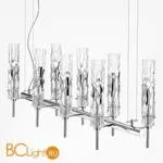 Люстра IDL Bamboo 496/8 chrome / Murano Glass with chrome plated band