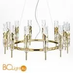 Люстра IDL Bamboo 497/12 24kt gold plated / Murano Glass with gold plated band