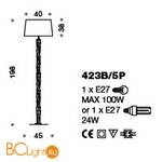 Торшер IDL Bamboo 423B/5P grey - Схема