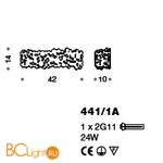 Настенный светильник IDL Bubbles 441/1A velvet white - Схема