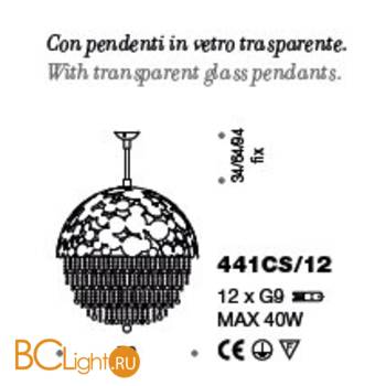 Потолочный светильник IDL Bubbles 441CS/12 Chrome - Схема