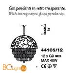 Потолочный светильник IDL Bubbles 441CS/12 Chrome - Схема