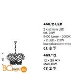 Подвесной светильник IDL Corten 468/2 LED - Схема