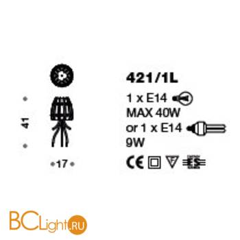 Настольная лампа IDL Emotion 421/1L white - Схема