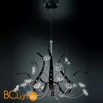 Люстра IDL Girasole 374/12+6 CHROME + BLACK