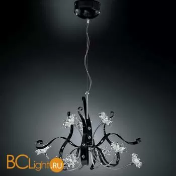 Люстра IDL Girasole 374/6+3 CHROME + BLACK