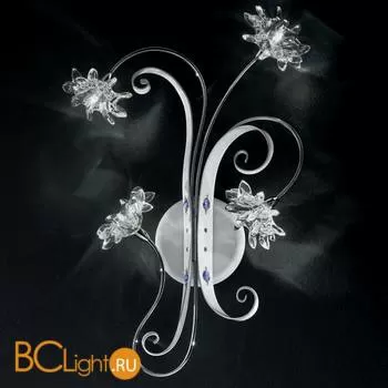 Настенный светильник IDL Girasole 374/4A CHROME + WHITE