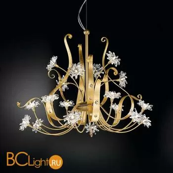Люстра IDL Girasole 374/12+6 Gold Transparent