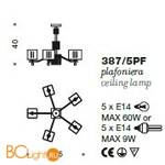 Потолочная люстра IDL Mary 387/5PF Black AMETHYST - Схема