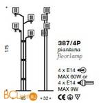 Торшер IDL Mary 387/4P Black AMETHYST - Схема