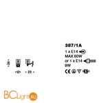 Бра IDL Mary 387/1A brown - Схема