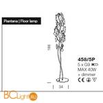 Торшер IDL Vitalis 458/5P White - Схема