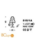 Бра IDL Lume 515/1A chrome - Схема