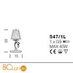 Настольная лампа IDL Mademoiselle 547/1L Light gold - Схема