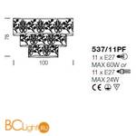 Потолочный светильник IDL Margot 537/11PF rovere striato+Creme - Схема