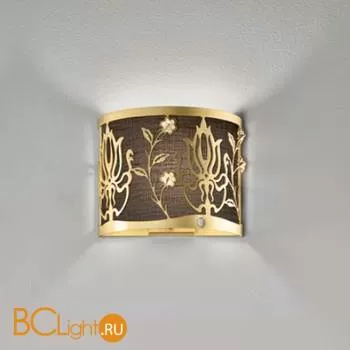 Настенный светильник IDL Margot 539/1A Matt gold+Brown cotton