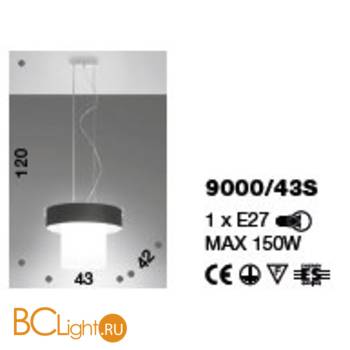 Подвесной светильник IDL Maya 9000/43S - Схема