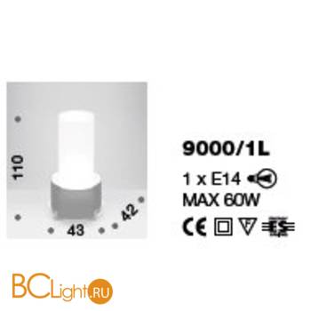 Настольная лампа IDL Maya 9000/1L - Схема