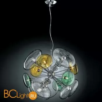 Подвесной светильник IDL Moira 366/12S chrome + multicolour