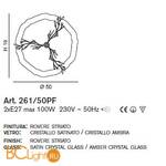 Потолочный светильник IDL Orchidea 261/50PF Rovere striato V292/150/42 - Схема