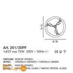 Потолочный светильник IDL Orchidea 261/30PF Rovere striato V290/150/42 - Схема