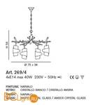 Люстра IDL Papiro 269/4 Narvalo V293/127/6 - Схема