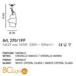 Потолочный светильник IDL Papiro 270/1PF Narvalo V314/127/6 - Схема