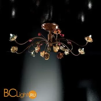 Потолочная люстра IDL Paris 415/6PF RED ROSES