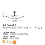 Потолочный светильник IDL Pergamena 361/4PF rovere striato V404/204/6 - Схема